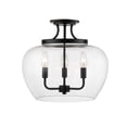 thumbnail image 7 of Z-Lite Joliet 3 Light Clear Glass Steel Semi Flush Mount in Matte Black, 7 of 7
