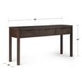 thumbnail image 5 of Simpli Home Hollander 60 inch Wide Solid Wood Contemporary Console Table in Warm Walnut Brown, 5 of 7