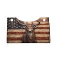 thumbnail image 4 of Lsque Deer American Flag Wall Printed Long Tissue Box Cover Holder, Facial Paper Organizer Dispenser,Triangle with Bottom Belt, PVC Leather Decorative Organizer, 4 of 9