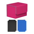 thumbnail image 1 of Estuche portátil para barajas de cartas coleccionables con cierre magnético y funda para tarjetas deportivas Rosa, 1 of 9