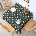 thumbnail image 2 of Green Cartoon Unicorn Flower Pattern Square Tablecloth,Waterproof Square Table Cover,Wipeable Spillproof Washable Table Cover for Home Kitchen Party Decor 60"x60"(152x152cm), 2 of 6