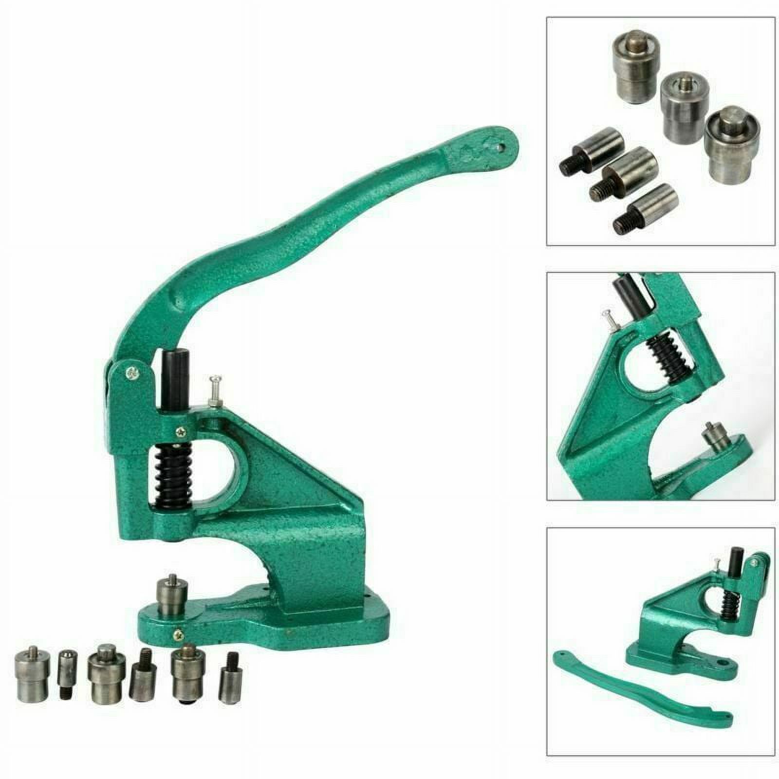 INTBUYING All Metal Manual Grommet Press Machine with 3 Size Die Mould and 1100 Eyelet Banner Supply Kit