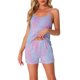 thumbnail image 1 of Conjunto de pijama para mujer INSPIRE CHIC, camisón y pantalones cortos, conjunto de sueño de 2 piezas, suave modal, ropa de noche con bolsillos, 2XL azul, 1 of 6