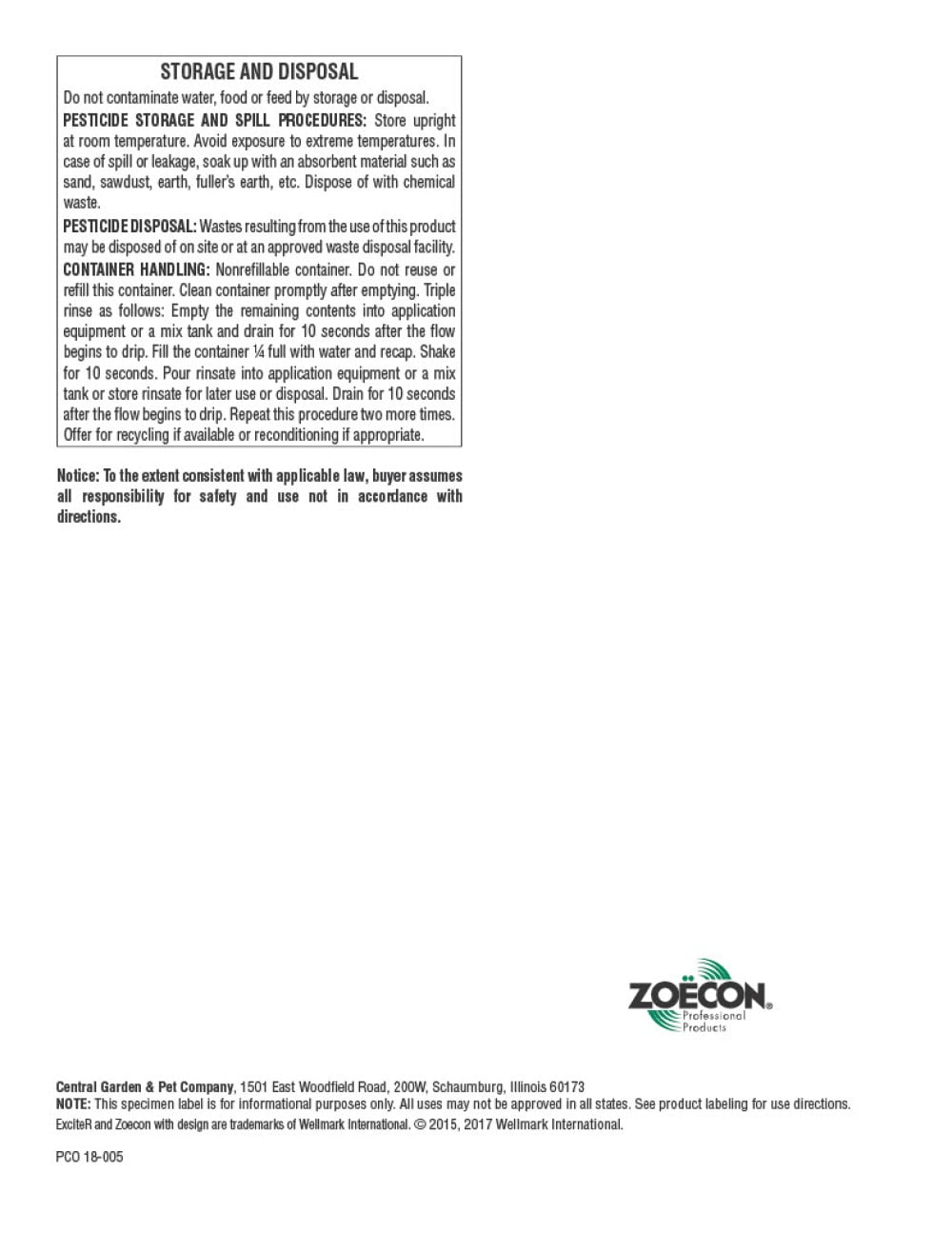 Exciter Insecticide with Synergist - Fast Knock-Down of Crawling & Flying Insects - 16 fl oz Bottle by Zoecon