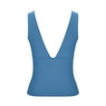 thumbnail image 6 of XFLWAM Women's Sexy Plunge Deep V Neck Tank Top Sleeveless V Backless Workout Yoga Crop Tops, 6 of 9