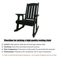 thumbnail image 5 of Fortune Candy Solid Fir Wood Patio Rocking Chair, Heavy Duty 600 lbs for Outdoor and Indoor, Black, 5 of 9