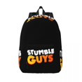 thumbnail image 2 of Mochila de lona con el divertido logotipo del juego Stumbleguys para hombres, mujeres, estudiantes, escuela, escuela primaria, secundaria, universidad, regalo, 2 of 4