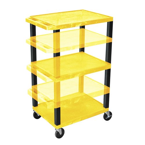 H. Wilson Company Tuffy Height Adjustable Open Shelf AV Cart Walmart