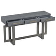 thumbnail image 4 of Extra Long 57" Console Table with 3 Drawers, Elegant Entryway Table with Storage, Narrow Long Sofa Table for Living Room, Hallway, Behind Couch, Gray, 4 of 9