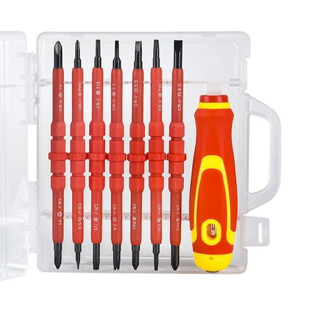 15 In 1 Insulated Screwdriver Set Electrician Precisions Screw Divers Bit Kit Electrical Equipment Repair Tool