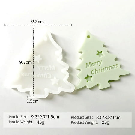 

XMNZMH Christmas Santa Claus Snowflake Elk Tree Aromatherapy Plaster Epoxy Resin Pendant Mould DIY Chocolate Fondant Cake Silicone Mold(H-0958)
