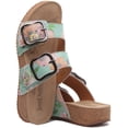 thumbnail image 4 of Josef Seibel Tonga 64 Women's Floral Leather Sandal With 2 Buckle Strap In Mint Size 9, 4 of 6