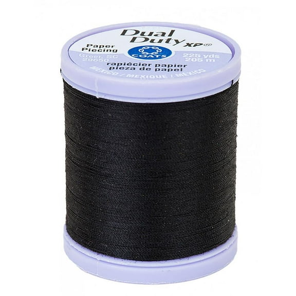Coats Dual Duty XP Paper Piecing Thread 225yd-Black