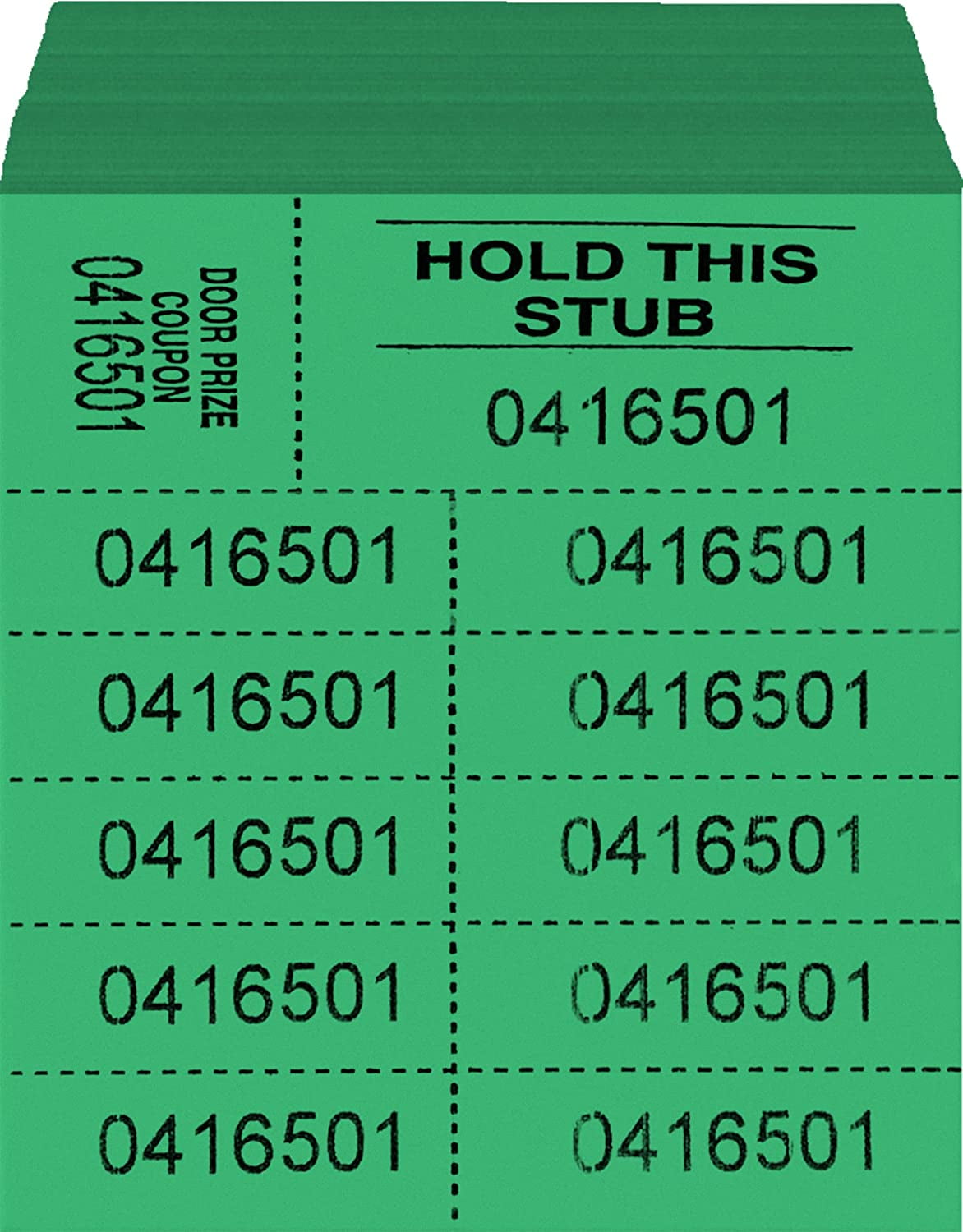 Auction Tickets - 500 Sheets - 10 Numbers per Sheet (Green)