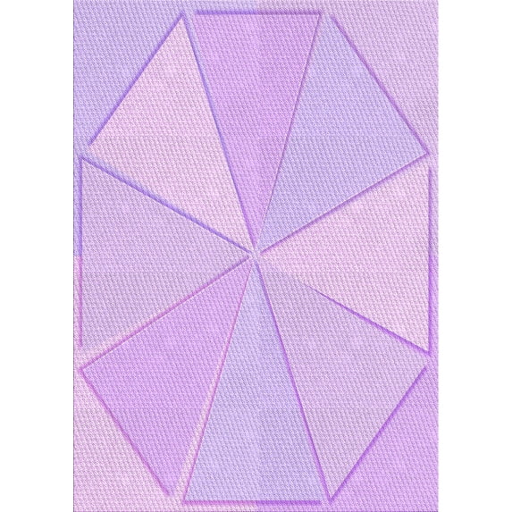 Ahgly Company Machine Washable Indoor Rectangle Transitional Violet Purple Area Rugs, 2' x 3'