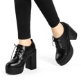 thumbnail image 2 of Unique Bargains Women's Platform High Block Heel Ankle Boots, 2 of 7