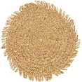 thumbnail image 4 of Fennco Styles Raffia Fringe Placemat 14" Round, Set of 4 - Natural Woven Rustic Table Mat for Home, Dining Room, Banquets, Boho Decor, Family Gathering and Special Occasion, 4 of 4