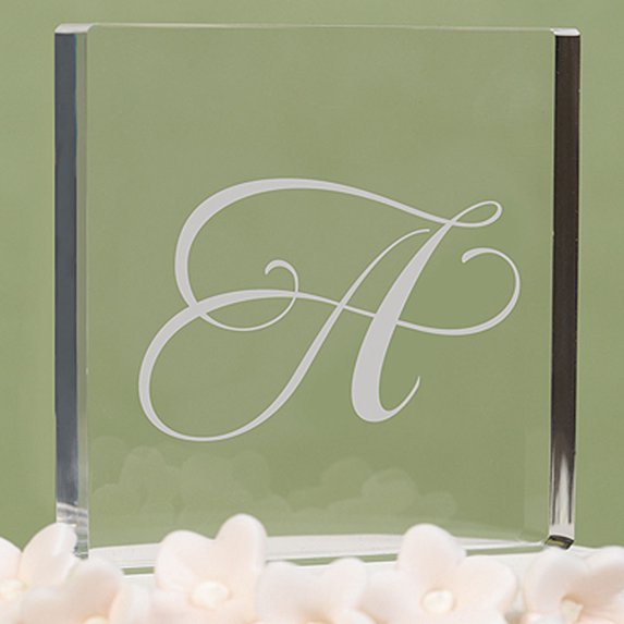 Hortense B Hewitt 20488A Letter -A- Script Initial Cake Top