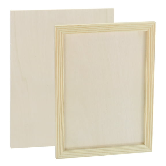 Unfinished Wood Canvas Panel 12x9" Deep 0.4" Wooden Paint Pouring Panel Boards Cradled, 4 Pack