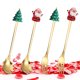 thumbnail image 5 of Fiudx Juego de Cucharas Navideñas de Acero Inoxidable, Diseño Festivo, Vajilla de 4 Piezas, Colgantes de Botas, Ciervos, Árboles y Coronas, Perfecto para Fiestas y Reuniones Familiares, Caja Lista pa, 5 of 7