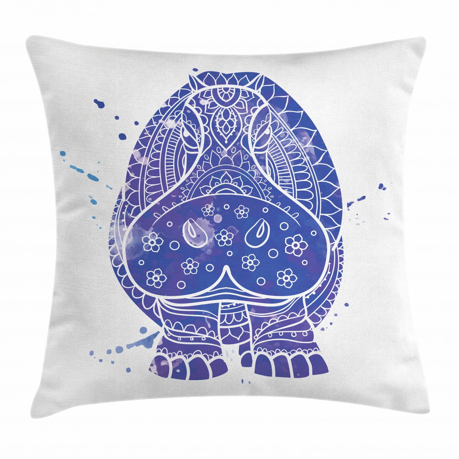hippo Cotton Linen Pillow Case Cushion Cover Home Décor 18'' Sea turtle