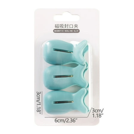 

Virmaxy Discount 3pc Magnetic Attraction Food Bag Clip Seal Clip Milk Powder Snack Clip Sealer Kitchen Food Clip Potato Chips Milk Seal Clip
