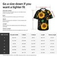 thumbnail image 5 of Sikiie Sunflowers3 Print Men's Hawaiian Shirt, Summer Beach Button Pocket Short Sleeve T-Shirt,3X-Large, 5 of 7