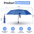 thumbnail image 2 of InnoLab Design Windproof Compact Umbrella (Navy, 11.6 Inch) – Auto Open & Close, Lightweight Folding Travel Umbrella for Backpack & Car, 2 of 5