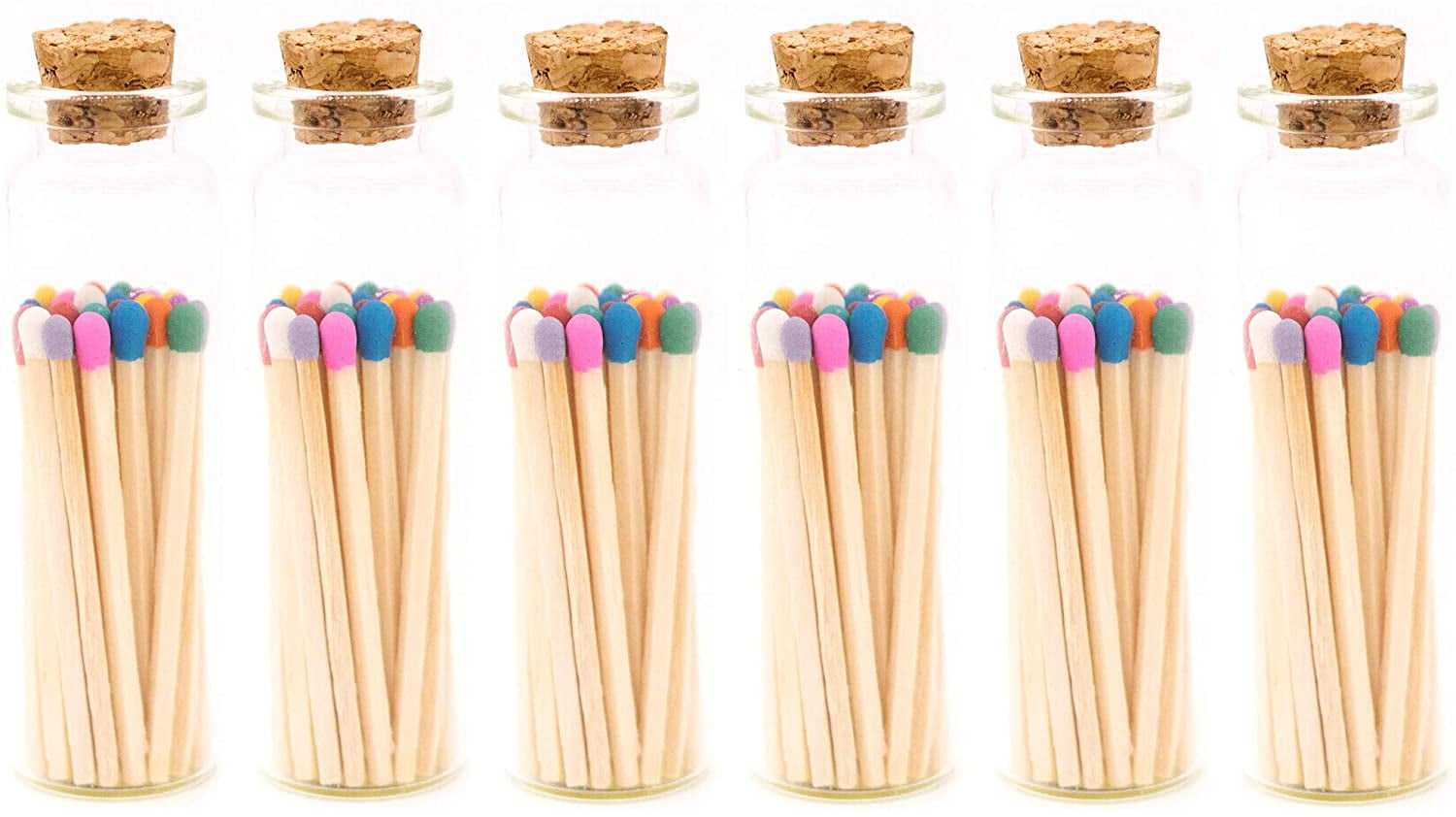 Multicolor Rainbow Blend Decorative Matches 120 Small Premium Wooden  Matches Artisan Matches for Candles Safety Matches for Lighting Candles  with