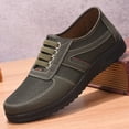thumbnail image 4 of GrmtClth Mens Breathable Mesh Slip On Casual Shoes No Laces Lightweight Non Slip Flat Sole Elderly Daily Walking Loafers Green (US/10), 4 of 5