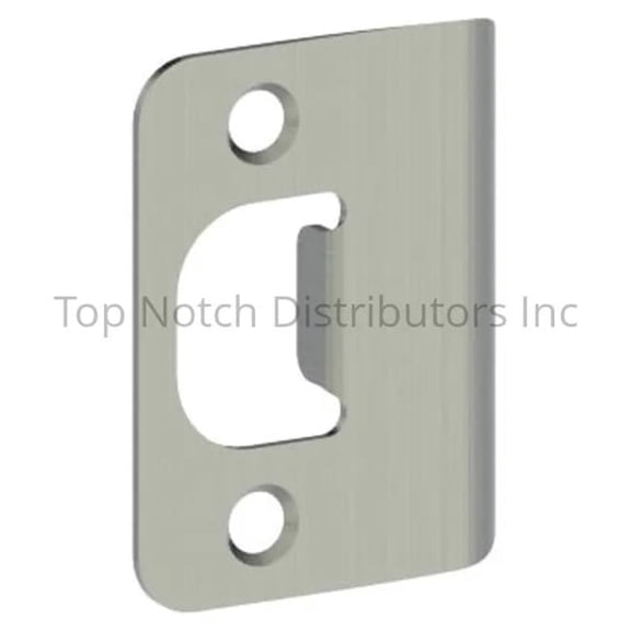 Hager Hinge 39583 Round Corner Full Lip Strike - Bright Brass Finish