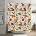 thumbnail image 5 of Rateoe Cute Vegetables Shower Curtain - Fancy Bathroom Shower Curtain Sets - Waterproof Shower Curtain with Hooks with 12 Plastic Hooks 72x72 Inches, 5 of 5