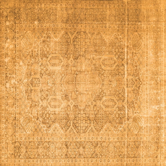 Ahgly Company Indoor Square Persian Orange Traditional Area Rugs, 3' Square