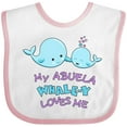 thumbnail image 3 of Inktastic My Abuela Whale-y Loves Me Boys or Girls Baby Bib, 3 of 4