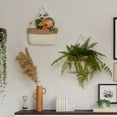 thumbnail image 2 of StorageWorks 3 Tier Door Hanging Storage Baskets, Wall Hanging Organizer, Cotton, Brown&White, 2 of 10