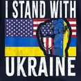 thumbnail image 3 of CafePress - I Stand With Ukraine Flag Amer Long Sleeve T Shirt - Women's Long Sleeve Graphic Tee Casual Fit, 3 of 4