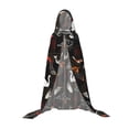 thumbnail image 7 of Honeii Animal Koi Fish Print Poncho Cape, Cloak Coat, Snuggly Hooded Wearable Blanket, Hooded Cape For Teenagers,Halloween Costumes-Medium, 7 of 7