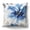 White / Indigo, variant on Americanflat 14"x14" Floral Throw Pillow with Premium Polyester - Sepia
