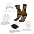thumbnail image 3 of Zufioo Leopard Print Print Children's Mid-tube Socks, Contrast Color High Elastic Sports Socks - Sweat-absorbent, Warm, Suitable for Children Aged 6-10, 3 of 5