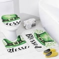 thumbnail image 4 of Shower Curtain Sets 4 Piece with Non-Slip Rugs Toilet Lid Cover And Bath Mat Bathroom Decor Set St Patricks Day Green Hat Waterproof Shower Curtain St Patricks Day Decor for Bathroom Decor Set, 4 of 8