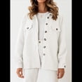 thumbnail image 4 of Chaqueta Informal de Otoño para Mujer, de Larga, con Botones, Holgada y Ligera, con Bolsillos. M, 4 of 7