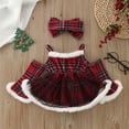 thumbnail image 4 of Ketyyh-chn99 Baby Girl Fall Clothes Christmas Outfit Long Sleeve Romper Dress Red Velvet Xmas Princess Dress with Bow Headband Red,18-24 Months, 4 of 5