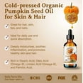 thumbnail image 2 of Organic Cold-Pressed Pumpkin Seed Oil 100% Pure Skin Hair Nails Face, High Zinc, 2 of 8