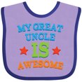 thumbnail image 3 of Inktastic My Great Uncle is Awesome Boys or Girls Baby Bib, 3 of 4