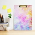 thumbnail image 6 of FMSHPON Colorful Spots Tie Dye Clipboard Hardboard Wood Nursing Clip Board and Pull for Standard A4 Letter 13x9 inches, 6 of 8