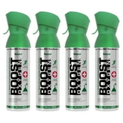 Boost Oxygen Natural Supplemental Portable Oxygen Canisters, 5 L, 4 Pack