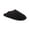 Black, variant on Fine Guage Rib Knit Scuff Slippers - 8296 (Light Grey, L)
