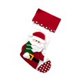 thumbnail image 3 of Apeya Christmas Stocking with 3D Plush Fox Penguin Santa Reindeer Character Red Cuff for Fireplace Hanging Holiday Decor Family Gift Home Decoration, 3 of 4