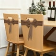 thumbnail image 4 of Kumdkd Christmas Chair Bow Decor, Stretchy Elastic Chair Tie Covers for Wedding, Party, Holiday Decoration, Polyester Bow Back Covers for Dining Chairs, 4 of 9