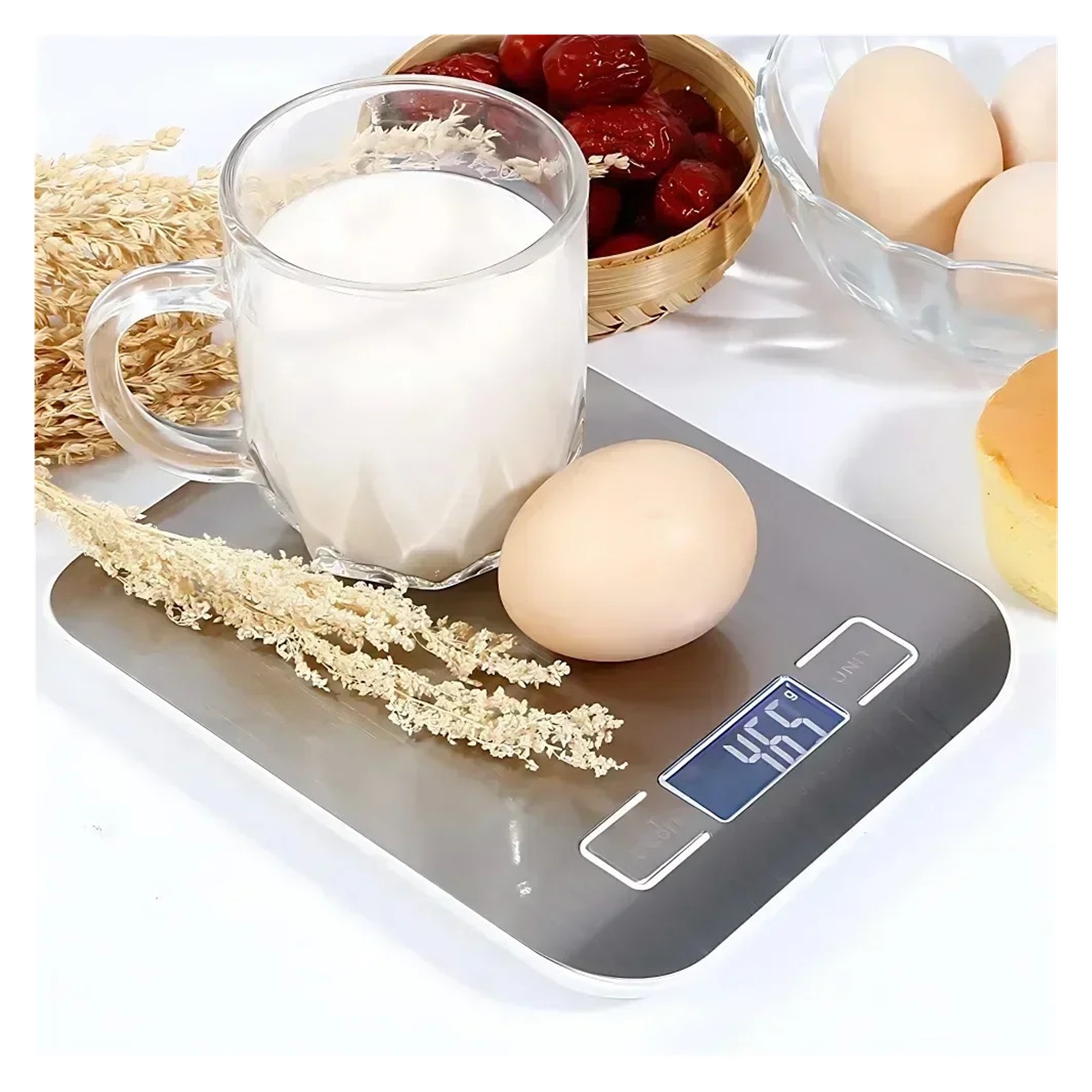 5/1kg Household Kitchen Diet Scales Measuring Tool Slim LCD Digital Scale Electronic ,Multifunction